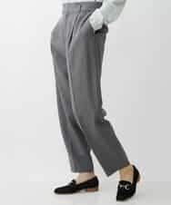 FMLAV37200 MICHEL KLEIN(ミッシェルクラン) メランジツイルバレルパンツ ダークグレー(93)
