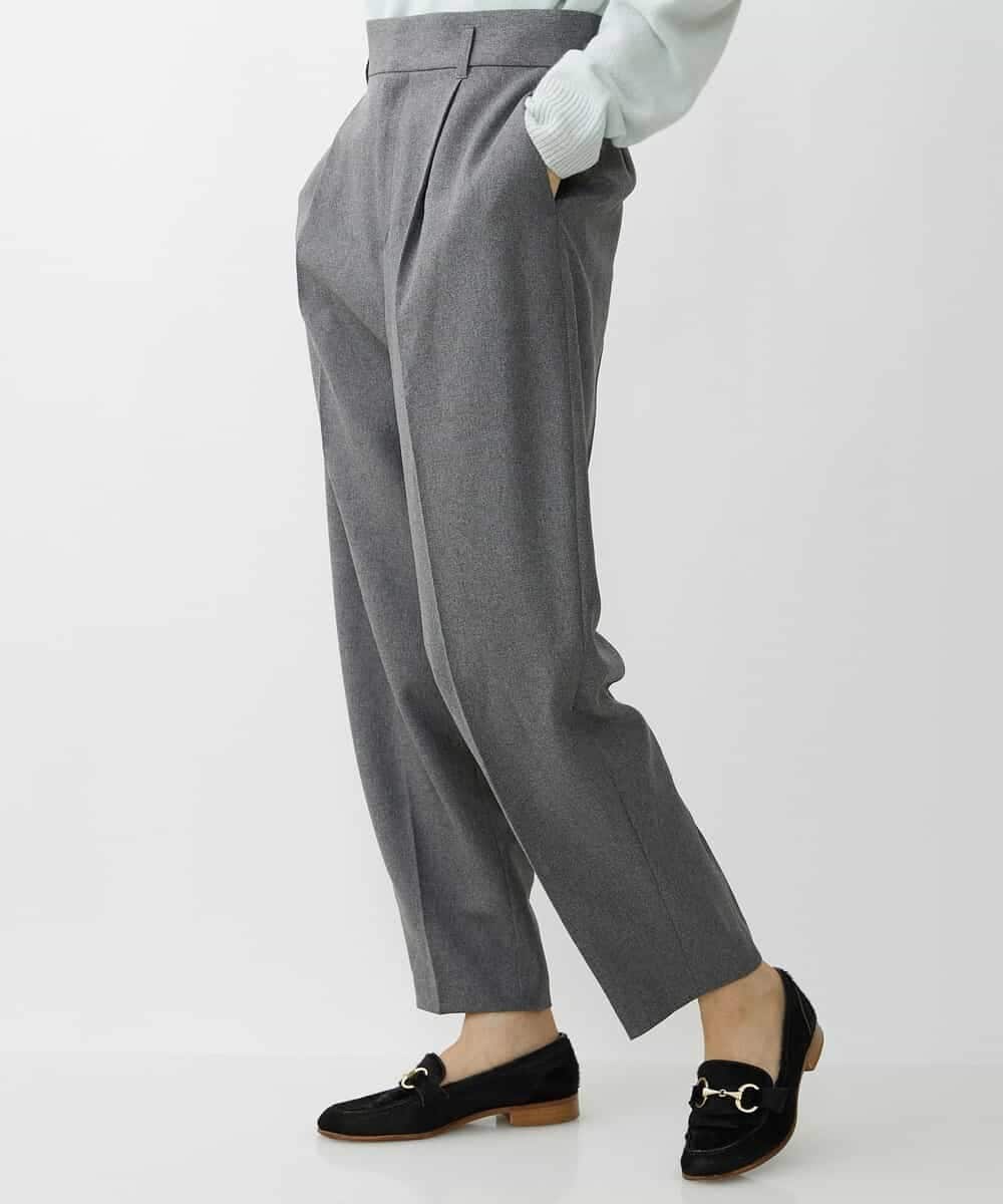 FMLAV37200 MICHEL KLEIN(ミッシェルクラン) メランジツイルバレルパンツ ダークグレー(93)