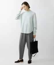 FMLAV37200 MICHEL KLEIN(ミッシェルクラン) メランジツイルバレルパンツ ダークグレー(93)