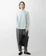 FMLAV37200 MICHEL KLEIN(ミッシェルクラン) メランジツイルバレルパンツ ダークグレー(93)