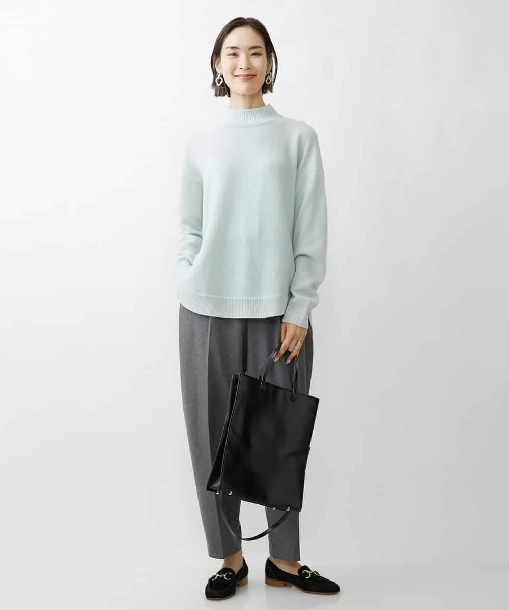 FMLAV37200 MICHEL KLEIN(ミッシェルクラン) メランジツイルバレルパンツ ダークグレー(93)