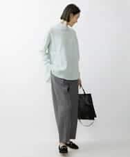 FMLAV37200 MICHEL KLEIN(ミッシェルクラン) メランジツイルバレルパンツ ダークグレー(93)