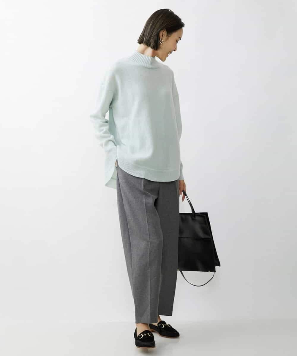 FMLAV37200 MICHEL KLEIN(ミッシェルクラン) メランジツイルバレルパンツ ダークグレー(93)