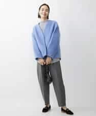 FMLAV37200 MICHEL KLEIN(ミッシェルクラン) メランジツイルバレルパンツ ダークグレー(93)