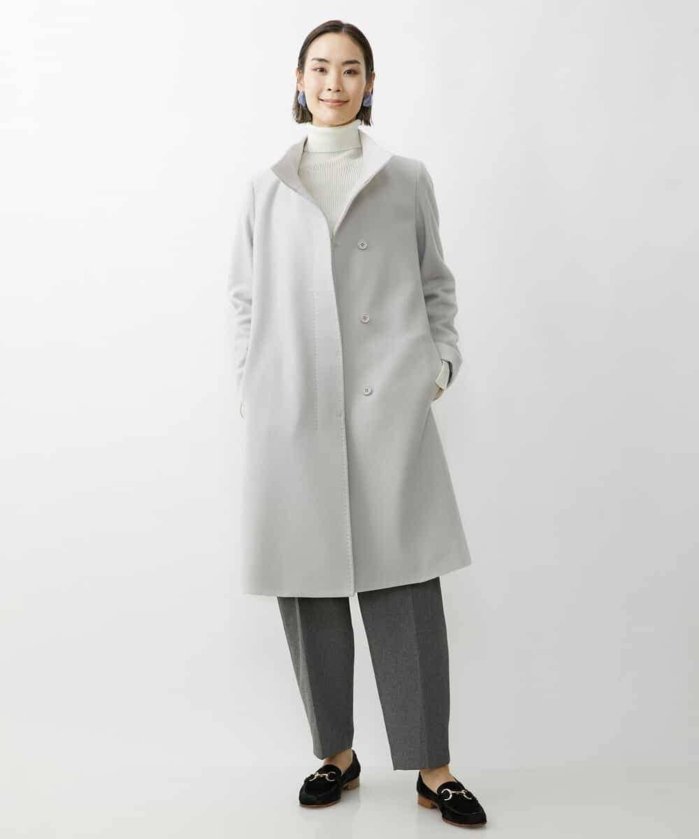 FMLAV37200 MICHEL KLEIN(ミッシェルクラン) メランジツイルバレルパンツ ダークグレー(93)