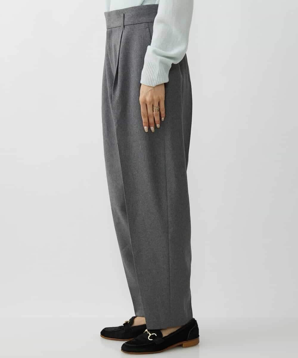 FMLAV37200 MICHEL KLEIN(ミッシェルクラン) メランジツイルバレルパンツ ダークグレー(93)