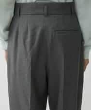 FMLAV37200 MICHEL KLEIN(ミッシェルクラン) メランジツイルバレルパンツ ダークグレー(93)