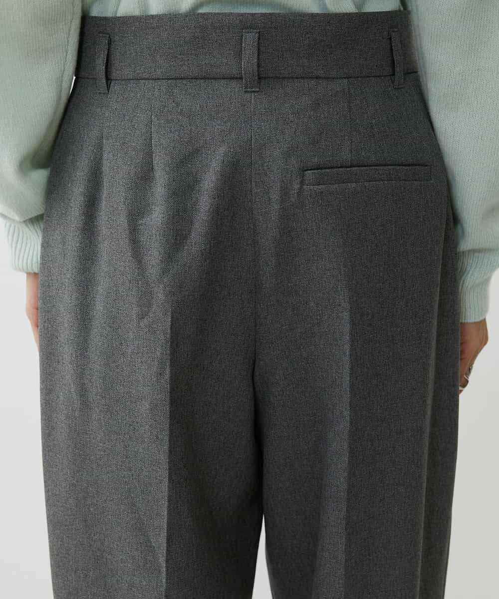FMLAV37200 MICHEL KLEIN(ミッシェルクラン) メランジツイルバレルパンツ ダークグレー(93)