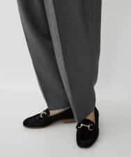 FMLAV37200 MICHEL KLEIN(ミッシェルクラン) メランジツイルバレルパンツ ダークグレー(93)