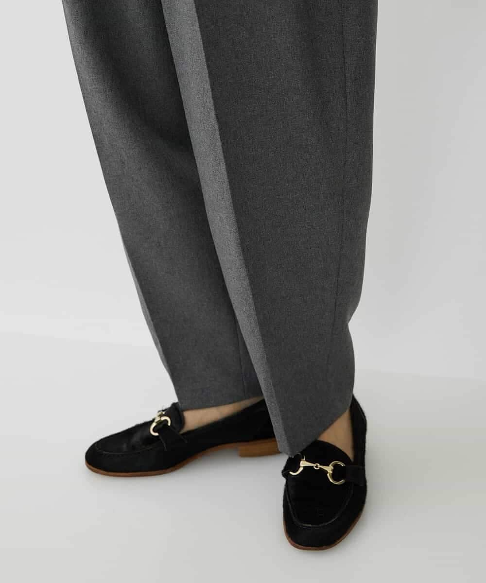 FMLAV37200 MICHEL KLEIN(ミッシェルクラン) メランジツイルバレルパンツ ダークグレー(93)