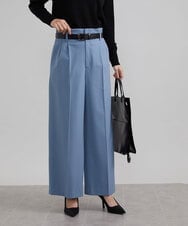 FMLAV39230 MICHEL KLEIN(ミッシェルクラン) 2WAYストレッチハイウエストバレルパンツ ブルー(55)