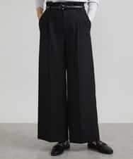 FMLAV39230 MICHEL KLEIN(ミッシェルクラン) 2WAYストレッチハイウエストバレルパンツ スミクロ(94)