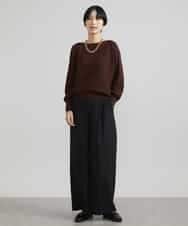 FMLAV39230 MICHEL KLEIN(ミッシェルクラン) 2WAYストレッチハイウエストバレルパンツ スミクロ(94)