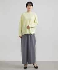 FMLAV39230 MICHEL KLEIN(ミッシェルクラン) 2WAYストレッチハイウエストバレルパンツ スミクロ(94)