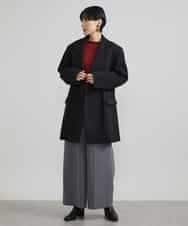 FMLAV39230 MICHEL KLEIN(ミッシェルクラン) 2WAYストレッチハイウエストバレルパンツ スミクロ(94)