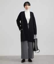 FMLAV39230 MICHEL KLEIN(ミッシェルクラン) 2WAYストレッチハイウエストバレルパンツ スミクロ(94)