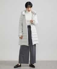 FMLAV39230 MICHEL KLEIN(ミッシェルクラン) 2WAYストレッチハイウエストバレルパンツ スミクロ(94)