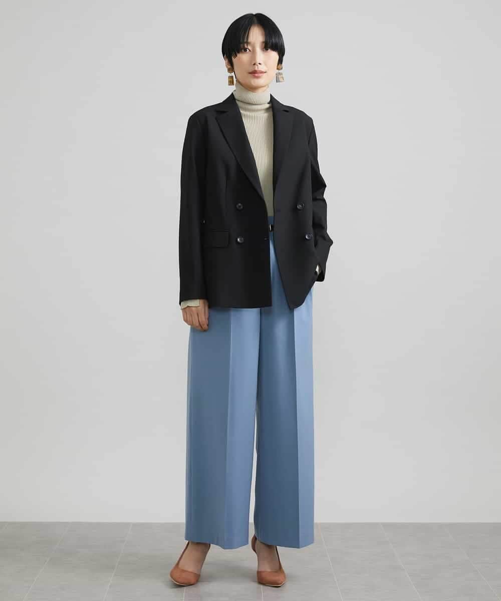 FMLAV39230 MICHEL KLEIN(ミッシェルクラン) 2WAYストレッチハイウエストバレルパンツ スミクロ(94)