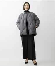 FMLAV39230 MICHEL KLEIN(ミッシェルクラン) 2WAYストレッチハイウエストバレルパンツ スミクロ(94)