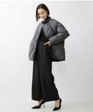 FMLAV39230 MICHEL KLEIN(ミッシェルクラン) 2WAYストレッチハイウエストバレルパンツ スミクロ(94)