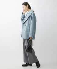 FMLAV39230 MICHEL KLEIN(ミッシェルクラン) 2WAYストレッチハイウエストバレルパンツ スミクロ(94)