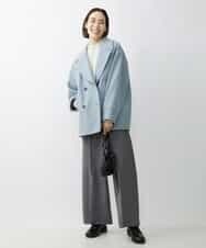 FMLAV39230 MICHEL KLEIN(ミッシェルクラン) 2WAYストレッチハイウエストバレルパンツ スミクロ(94)