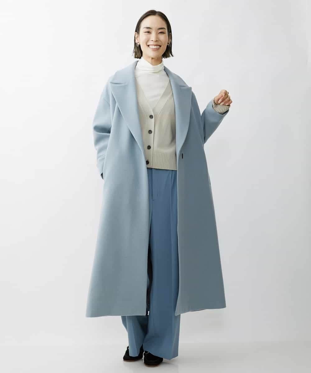 FMLAV39230 MICHEL KLEIN(ミッシェルクラン) 2WAYストレッチハイウエストバレルパンツ スミクロ(94)