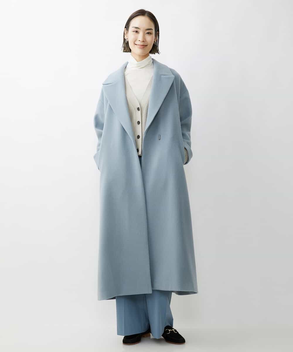 FMLAV39230 MICHEL KLEIN(ミッシェルクラン) 2WAYストレッチハイウエストバレルパンツ スミクロ(94)