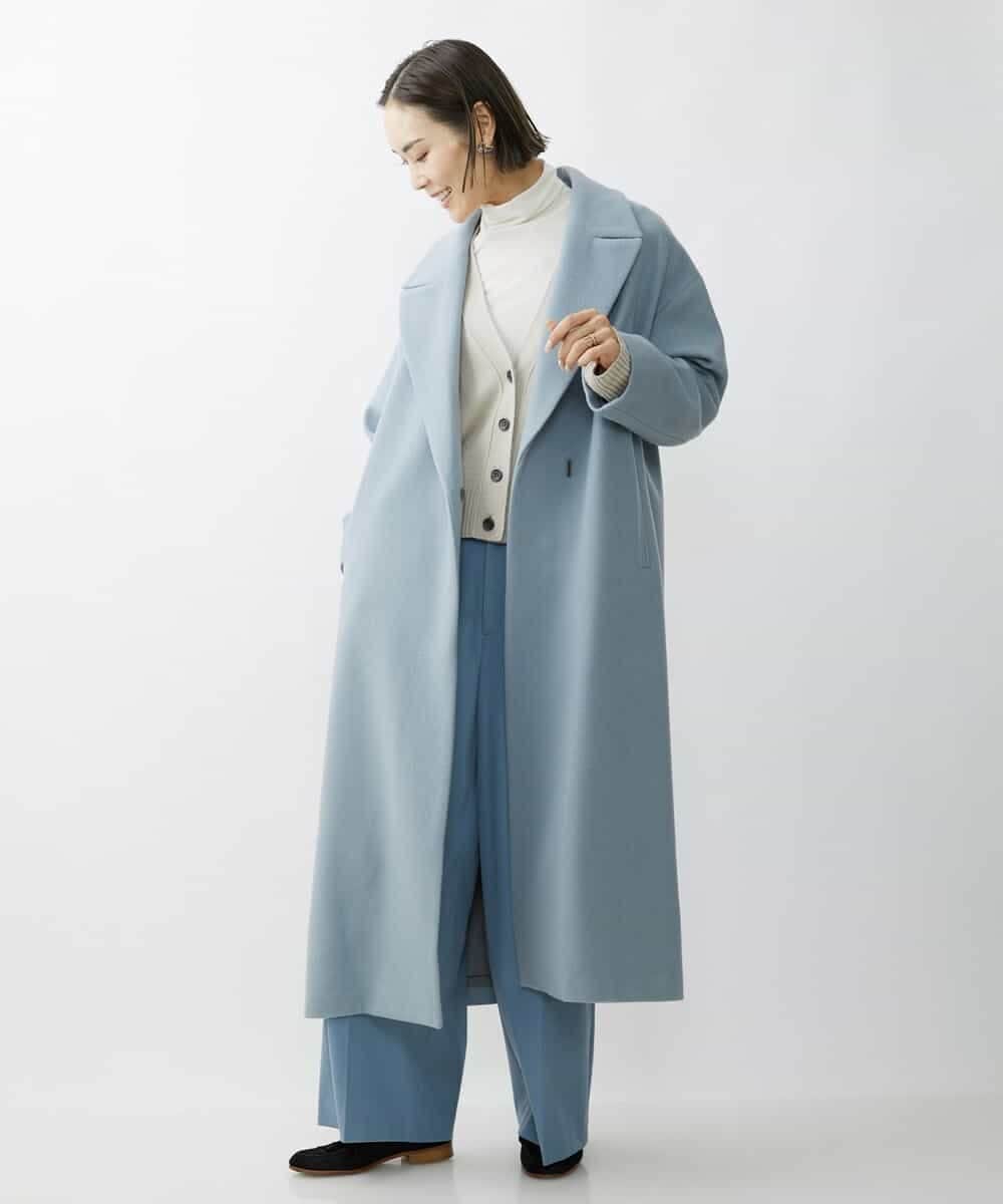 FMLAV39230 MICHEL KLEIN(ミッシェルクラン) 2WAYストレッチハイウエストバレルパンツ スミクロ(94)