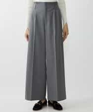 FMLAV39230 MICHEL KLEIN(ミッシェルクラン) 2WAYストレッチハイウエストバレルパンツ スミクロ(94)