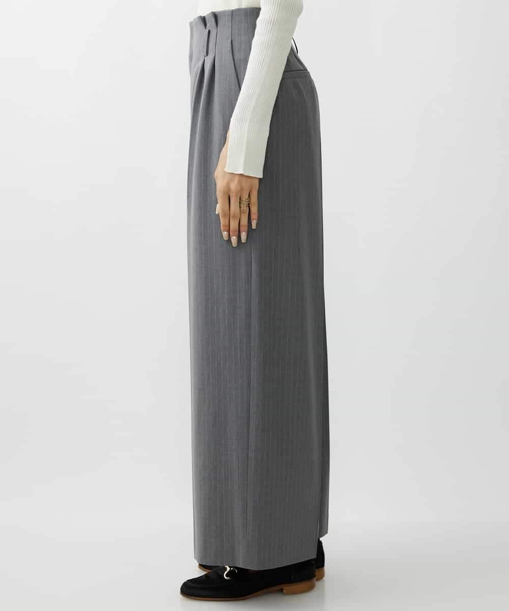 FMLAV39230 MICHEL KLEIN(ミッシェルクラン) 2WAYストレッチハイウエストバレルパンツ スミクロ(94)