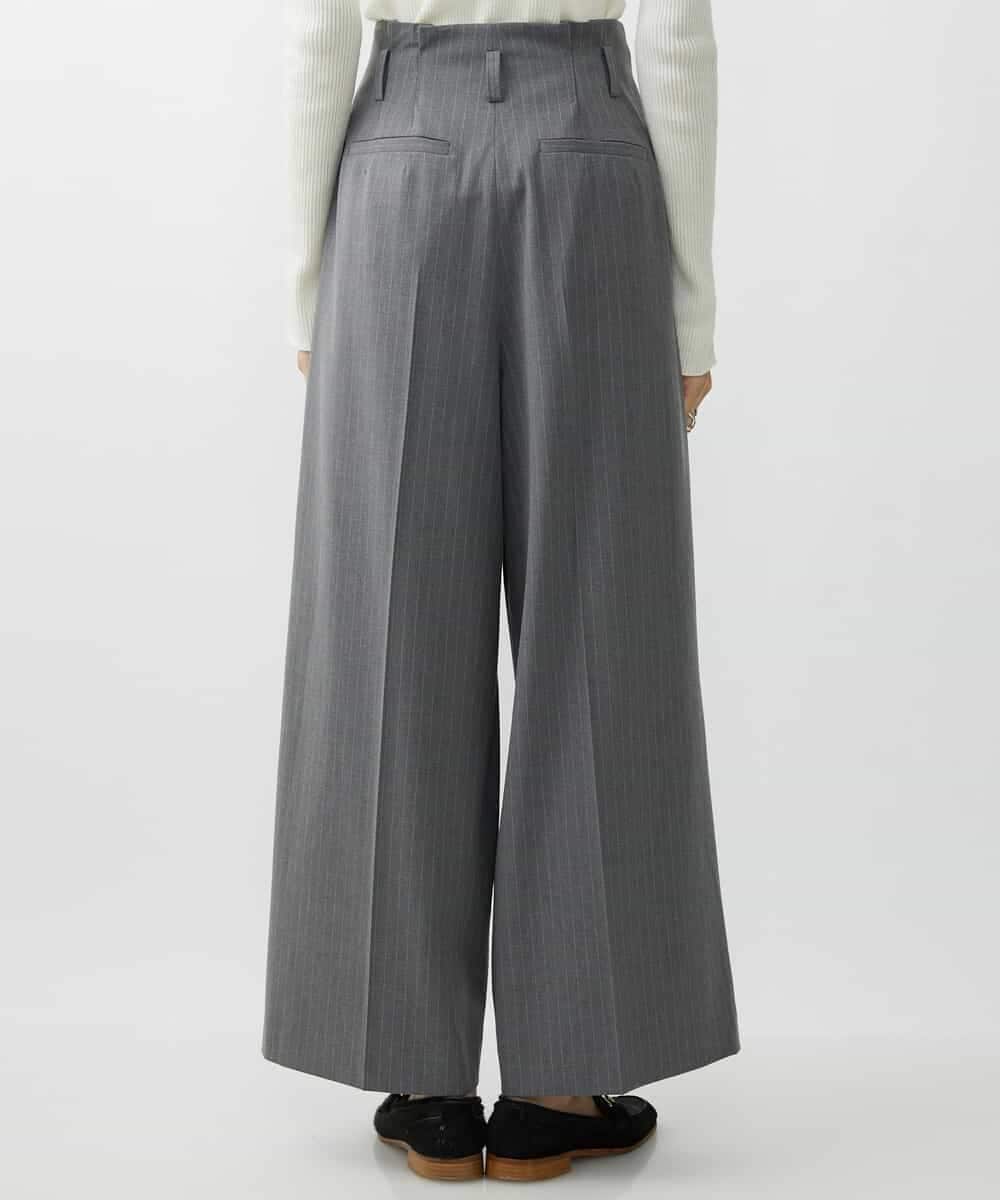FMLAV39230 MICHEL KLEIN(ミッシェルクラン) 2WAYストレッチハイウエストバレルパンツ スミクロ(94)