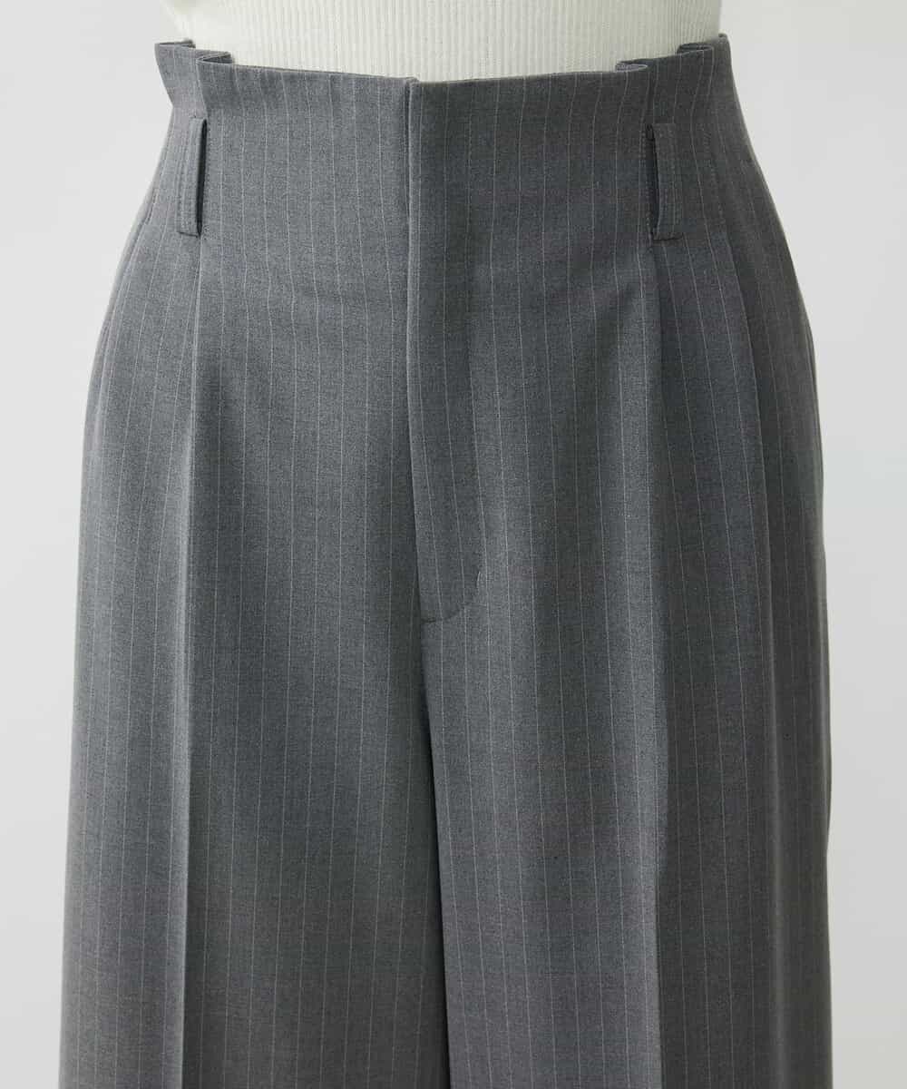 FMLAV39230 MICHEL KLEIN(ミッシェルクラン) 2WAYストレッチハイウエストバレルパンツ スミクロ(94)