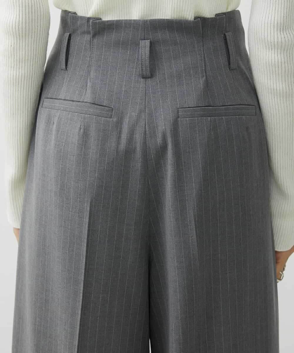 FMLAV39230 MICHEL KLEIN(ミッシェルクラン) 2WAYストレッチハイウエストバレルパンツ スミクロ(94)