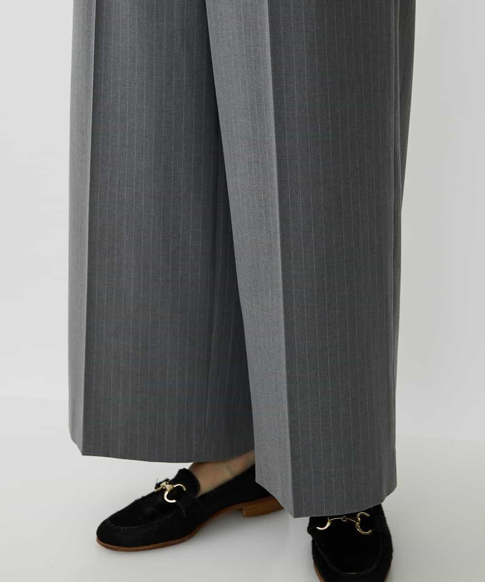 FMLAV39230 MICHEL KLEIN(ミッシェルクラン) 2WAYストレッチハイウエストバレルパンツ スミクロ(94)