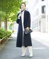 FMLAV50210 MICHEL KLEIN(ミッシェルクラン) ［セットアップ対応/機能性素材］ミルドストレッチバレルパンツ オフホワイト(81)
