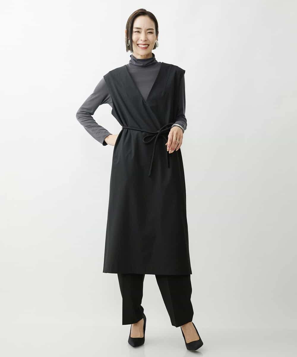 FMLAV50210 MICHEL KLEIN(ミッシェルクラン) ［セットアップ対応/機能性素材］ミルドストレッチバレルパンツ オフホワイト(81)