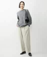 FMLAV50210 MICHEL KLEIN(ミッシェルクラン) ［セットアップ対応/機能性素材］ミルドストレッチバレルパンツ オフホワイト(81)