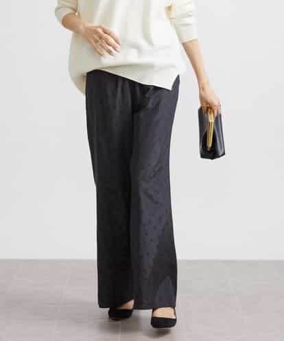 FMLAV55250 MICHEL KLEIN ドットジャカードイージーパンツ