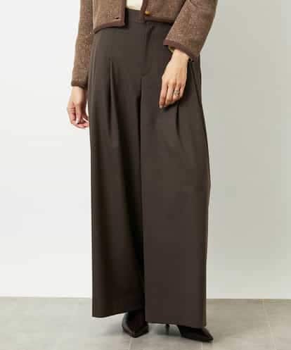 FMLBD28220 MICHEL KLEIN チェック柄2タックワイドパンツ