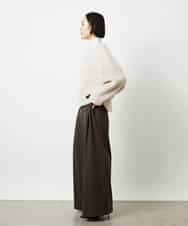 FMLBD28220 MICHEL KLEIN(ミッシェルクラン) チェック柄2タックワイドパンツ ブラウン