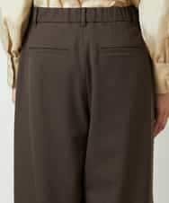 FMLBD28220 MICHEL KLEIN(ミッシェルクラン) チェック柄2タックワイドパンツ ブラウン