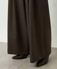 FMLBD28220 MICHEL KLEIN(ミッシェルクラン) チェック柄2タックワイドパンツ ブラウン