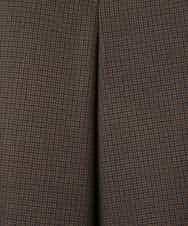 FMLBD28220 MICHEL KLEIN(ミッシェルクラン) チェック柄2タックワイドパンツ ブラウン