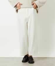 FMLBD30180 MICHEL KLEIN(ミッシェルクラン) ［定番人気］ストレッチ裏起毛ワイドパンツ アイボリー