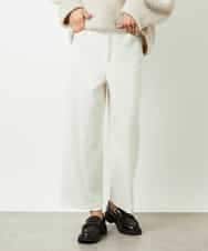 FMLBD30180 MICHEL KLEIN(ミッシェルクラン) ［定番人気］ストレッチ裏起毛ワイドパンツ アイボリー