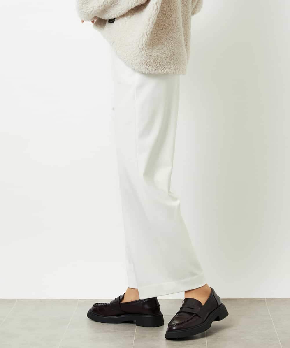 FMLBD30180 MICHEL KLEIN(ミッシェルクラン) ［定番人気］ストレッチ裏起毛ワイドパンツ アイボリー