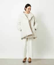 FMLBD30180 MICHEL KLEIN(ミッシェルクラン) ［定番人気］ストレッチ裏起毛ワイドパンツ アイボリー