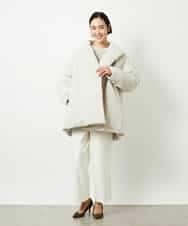 FMLBD30180 MICHEL KLEIN(ミッシェルクラン) ［定番人気］ストレッチ裏起毛ワイドパンツ アイボリー