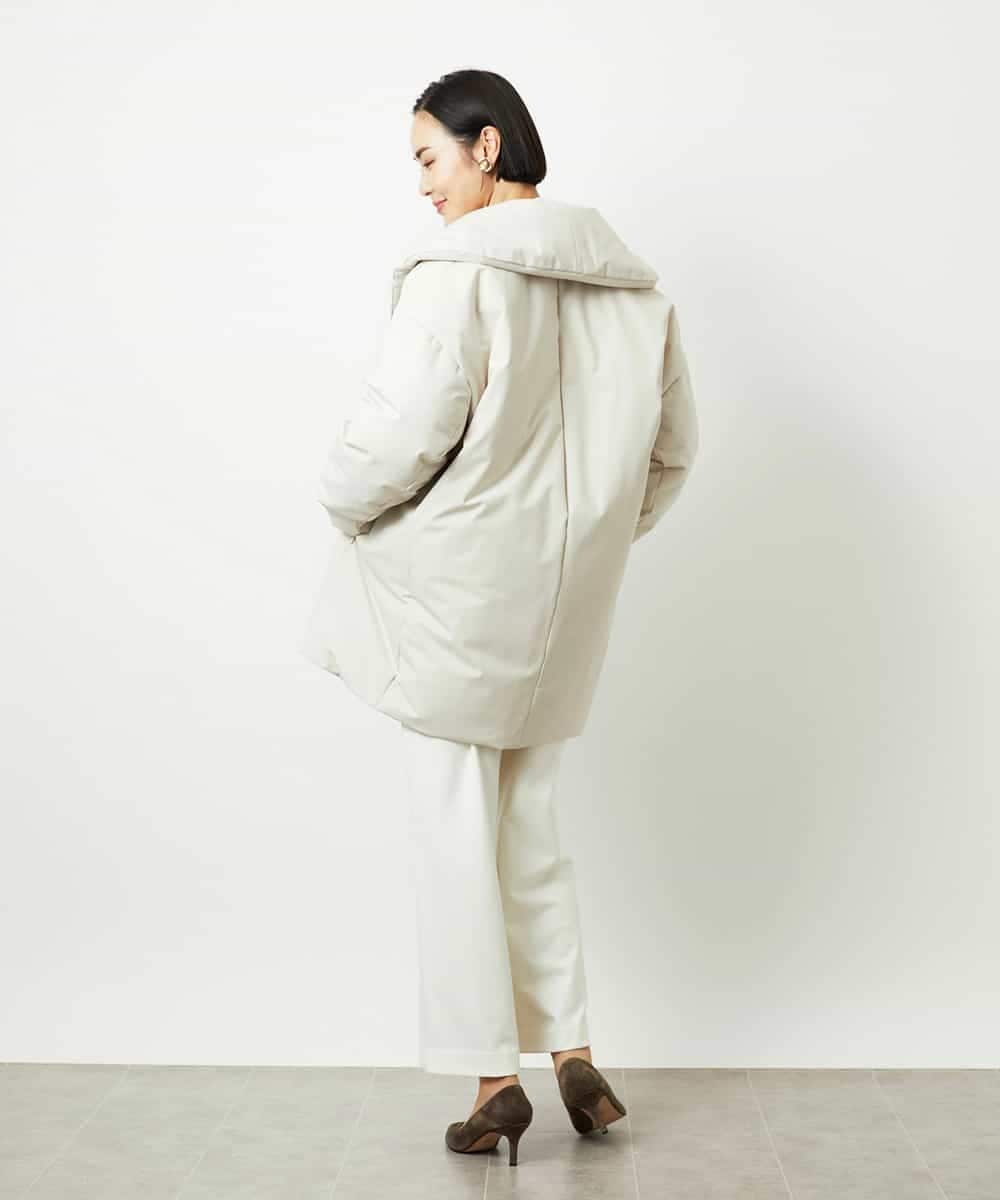 FMLBD30180 MICHEL KLEIN(ミッシェルクラン) ［定番人気］ストレッチ裏起毛ワイドパンツ アイボリー